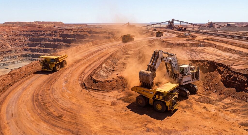 Rio Tinto atinge recorde trimestral na produção de minério de ferro